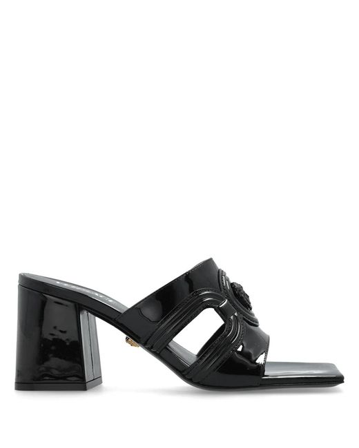 Versace Black Medusa '95 Patent Sandals