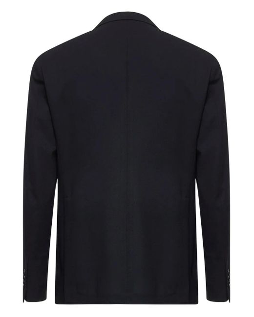Tagliatore Blue Lapel-Pin Two-Button Blazer for men