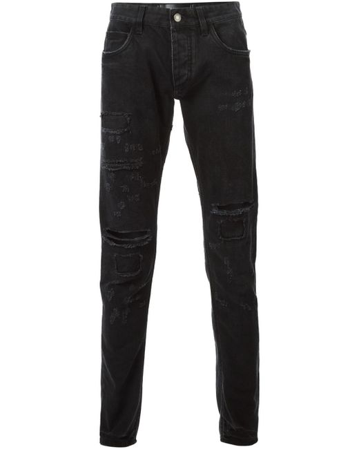 Dolce & Gabbana Black '14 Gold Collection' Jeans for men