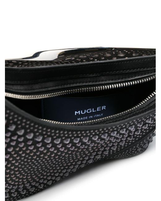 Mugler Black Medium Spiral Curve 01 Shoulder Bag