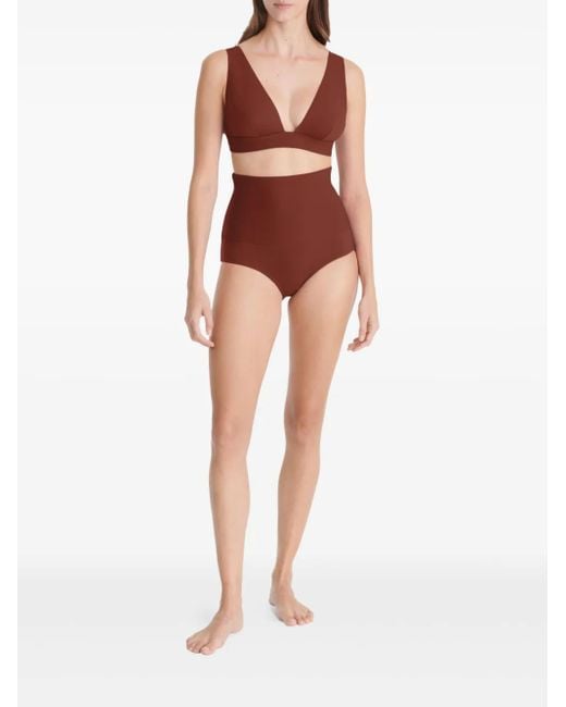 Eres Red Chrome Bikini Top