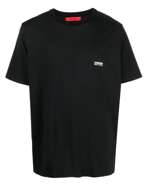 Kusikohc Black Photograph-Print Cotton T-Shirt for men