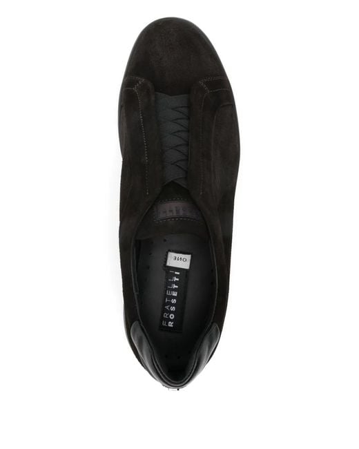 Fratelli Rossetti Black Suede Sneakers for men