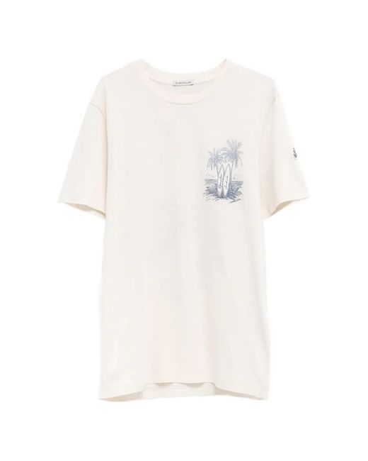 Moncler White Ss T-Shirt for men