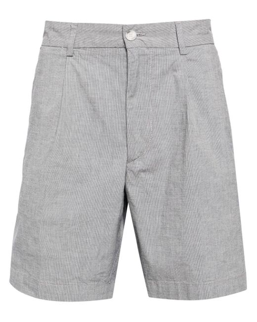 Boss Gray Textured Bermuda Shorts for men