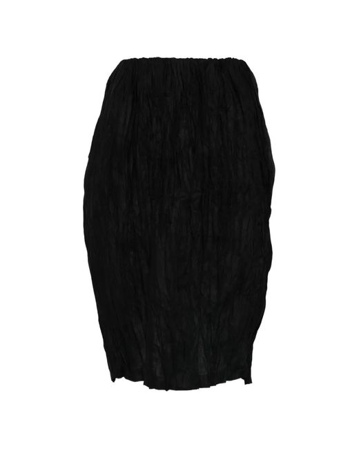 Totême Black Crinkled Mini Skirt