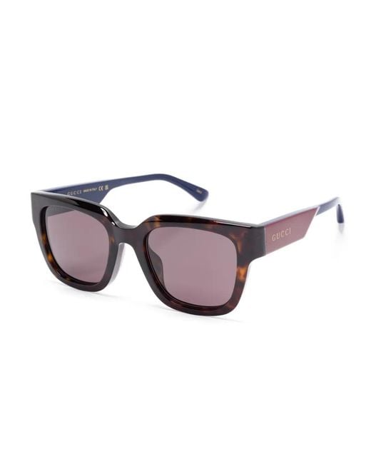 Gucci Brown Square-Frame Sunglasses for men