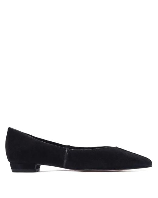 Bernardo Black Pointed-Toe Suede Pumps