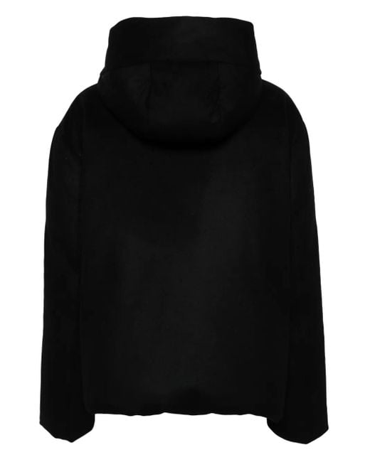 Liska Black Hooded Puffer Jacket