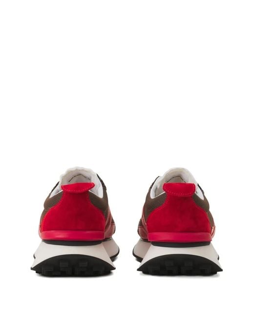 Lanvin Red Bumpr Striped Sneakers