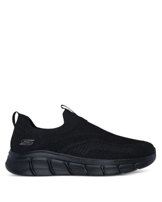 Skechers Black Bobs B Flex Slip-On Knitted Sneakers for men