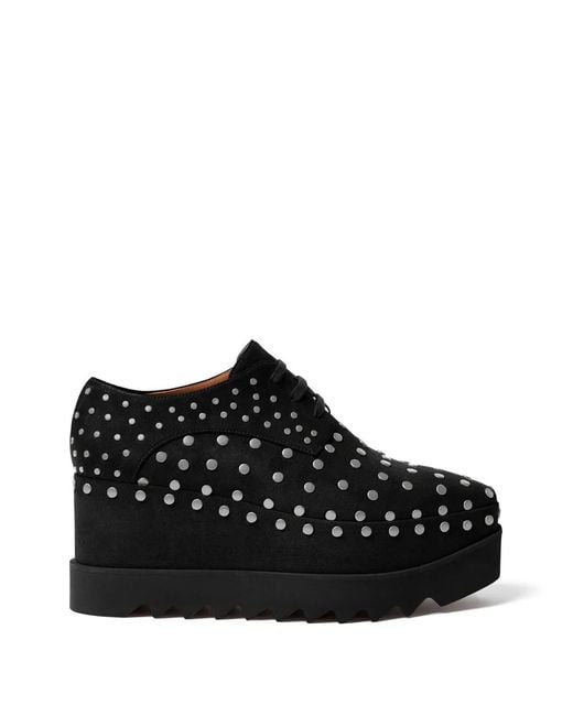 Stella McCartney Black Elyse Studded Derby Shoes