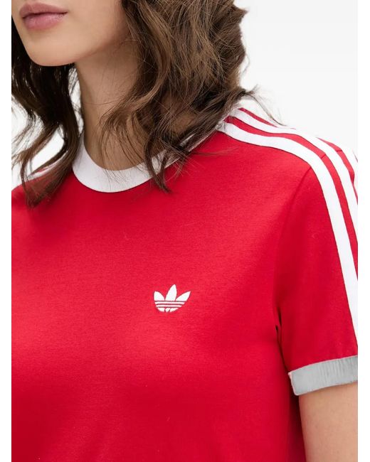 Adidas Red 3 Stripes Midi Dress