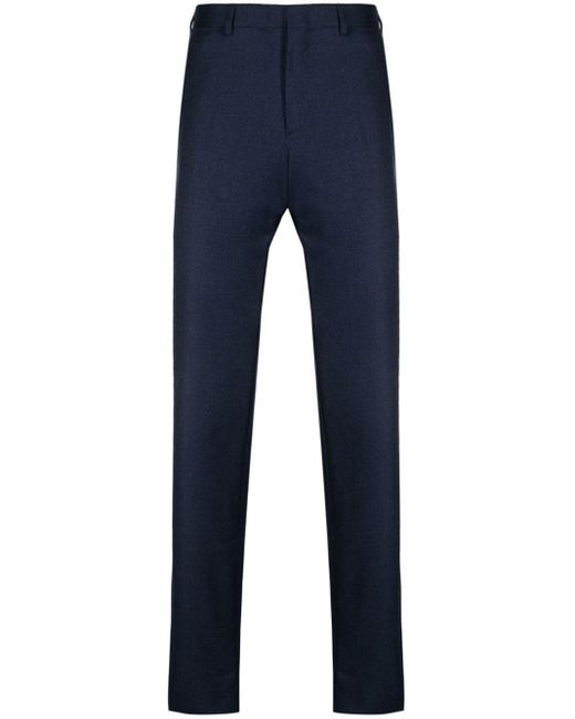 Pantalon en laine à coupe droite Brioni pour homme en coloris Blue