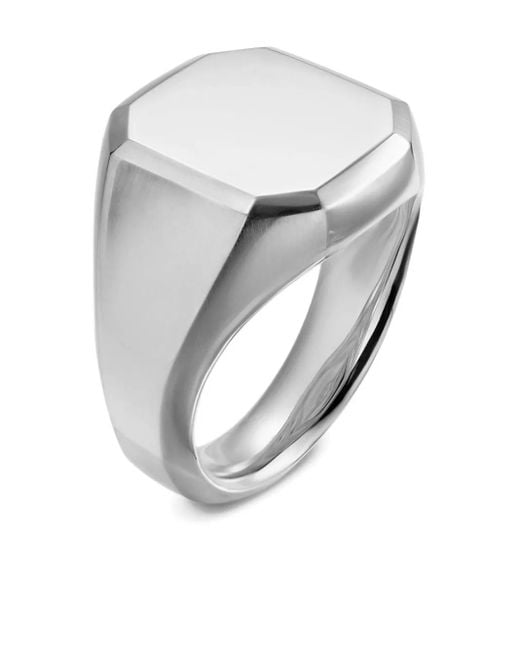 David Yurman Streamline Siegelring Aus Sterlingsilber in Gray für Herren