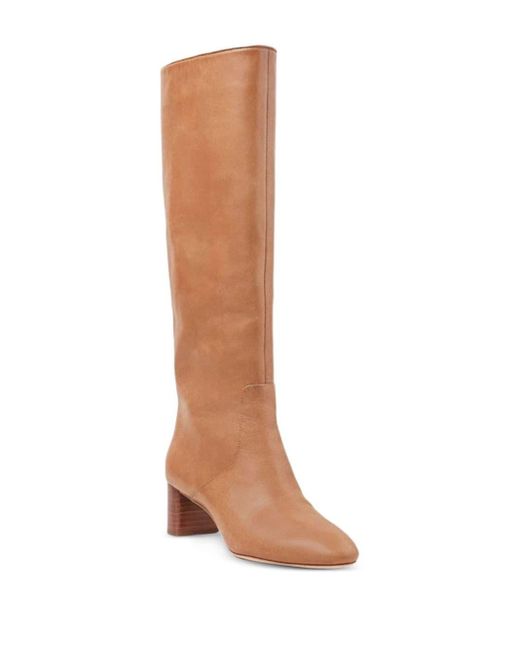 Loeffler Randall Almond Toe Calf Leather Pull On Boots in Brown Lyst