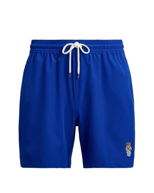 Polo Ralph Lauren Blue Polo Bear Swim Shorts for men