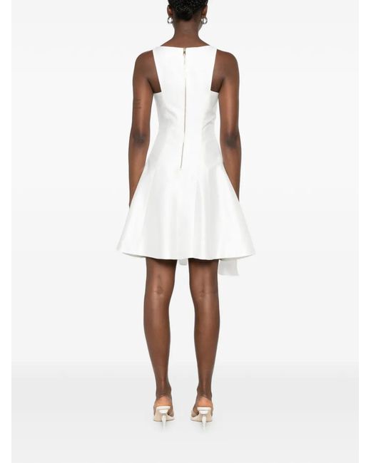 Leen Mougrhabi White Yasmin Asymmetric Mini Dress