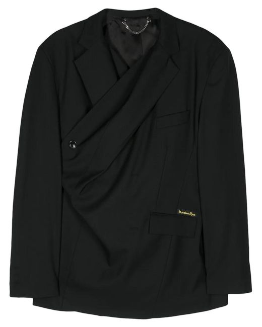 Martine Rose Black Empty Wrap Double-Breasted Blazer