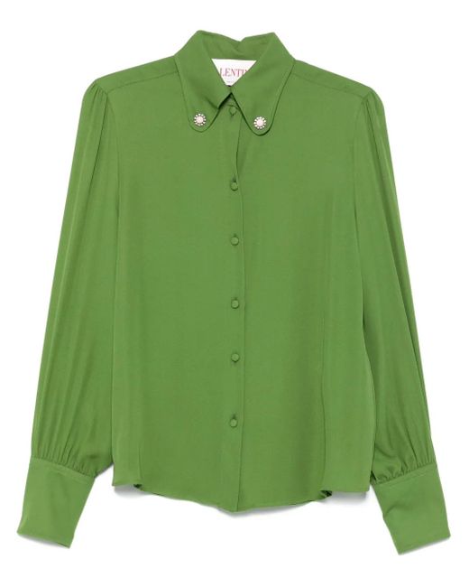 Valentino Garavani Green Silk Blouse