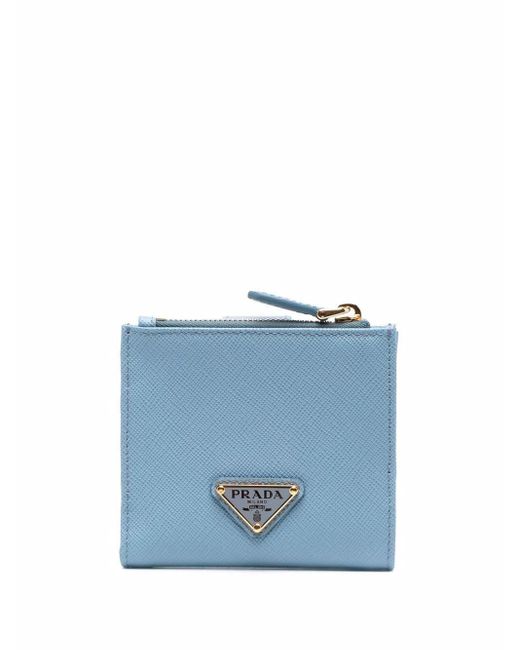 Portafoglio con applicazione di Prada in Blu - 33% di sconto | Lyst