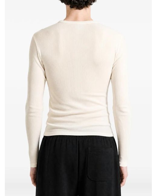 Auralee White Long-Sleeve T-Shirt for men