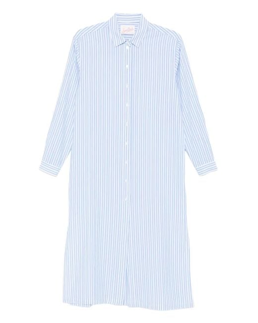 Vestido camisero midi Adeline a rayas Mc2 Saint Barth de color White