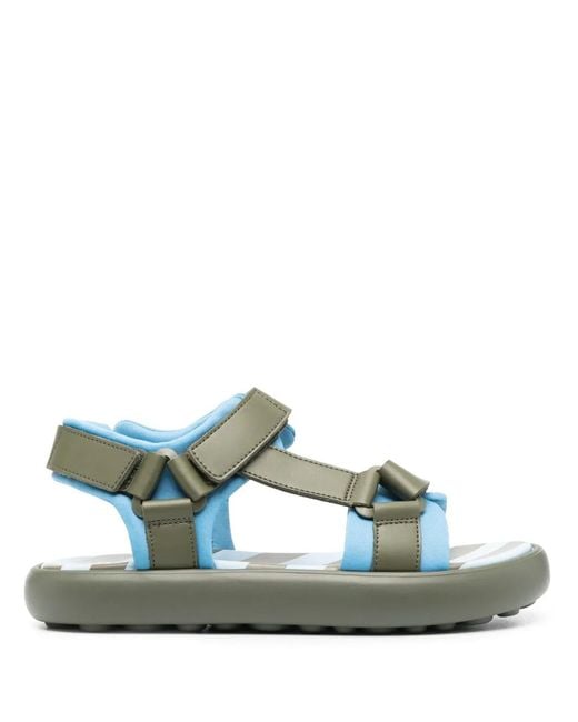 Camper Green Two-Tone Touch-Strap Sandals for men