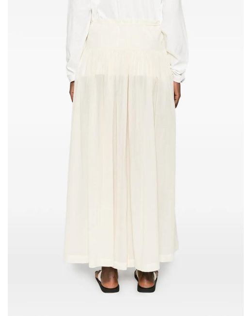 The Row White Berenice Drawstring Trousers
