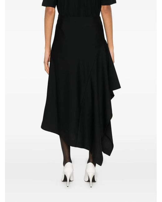 Lutz Huelle Black Angle Midi Skirt