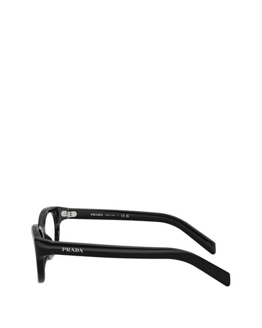Prada Black Logo-Detail Glasses