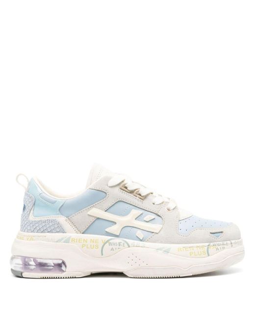 Premiata White Panelled-design Sneakers