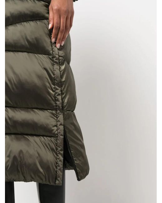Pinko Green Long Puffer Coat