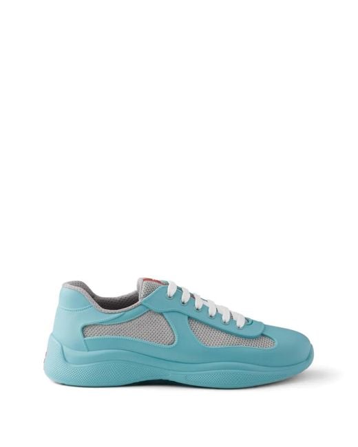 Prada Blue America's Cup Soft Rubber And Bike Fabric Sneakers for men