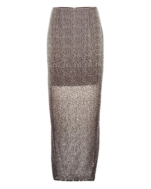 ROTATE BIRGER CHRISTENSEN ビーズ マキシスカート Gray