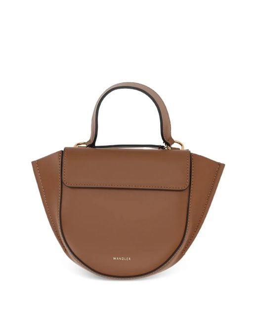 Wandler Brown Mini Hortensia Leather Tote Bag