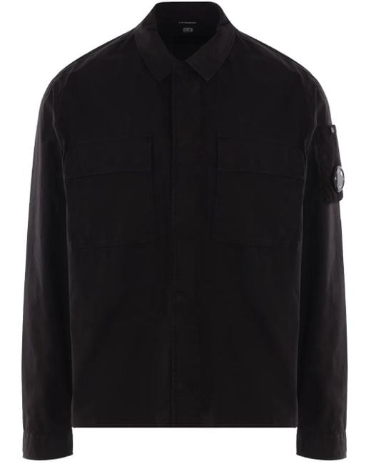C P Company Black Utility Lens Shirt for men