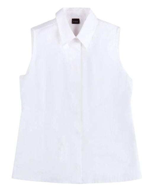 Fay White Sleeveless Shirt