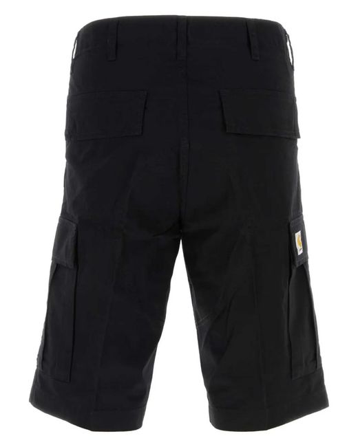 Carhartt Blue Logo-Patch Cargo Shorts for men