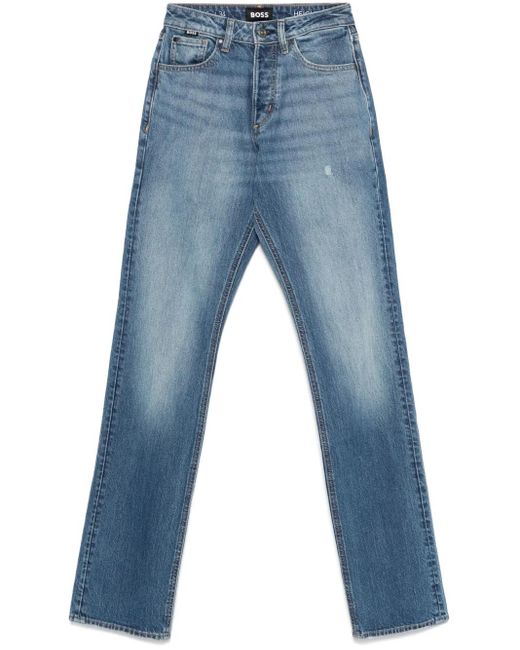 Boss Blue Straight-Leg Jeans