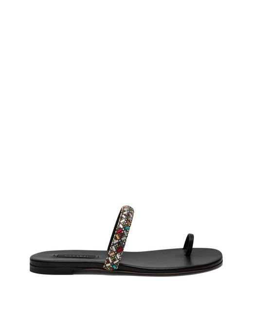 Casadei White Vegas Beaded Sandals