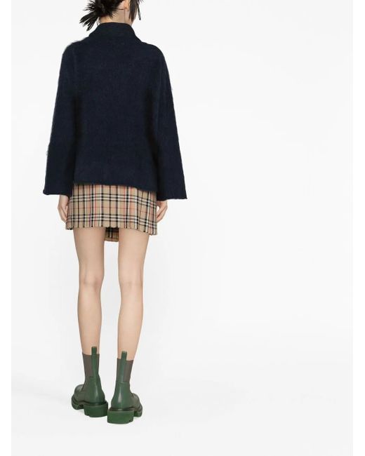 Malo Blue Alpaca-Blend Turtleneck Sweater