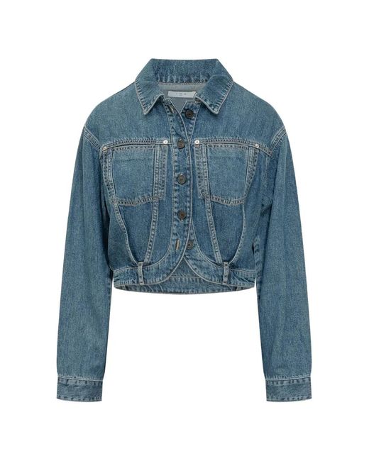 IRO Blue Jaky Panelled Denim Jacket