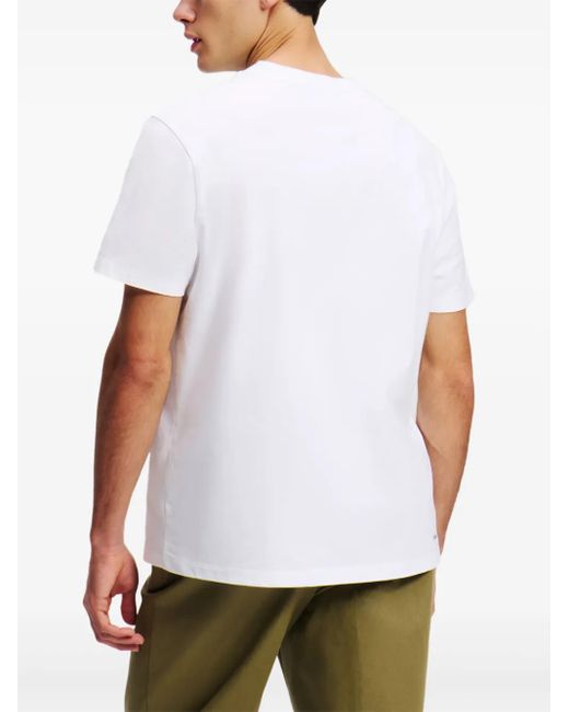 メンズ Karl Lagerfeld ロゴ Tシャツ White