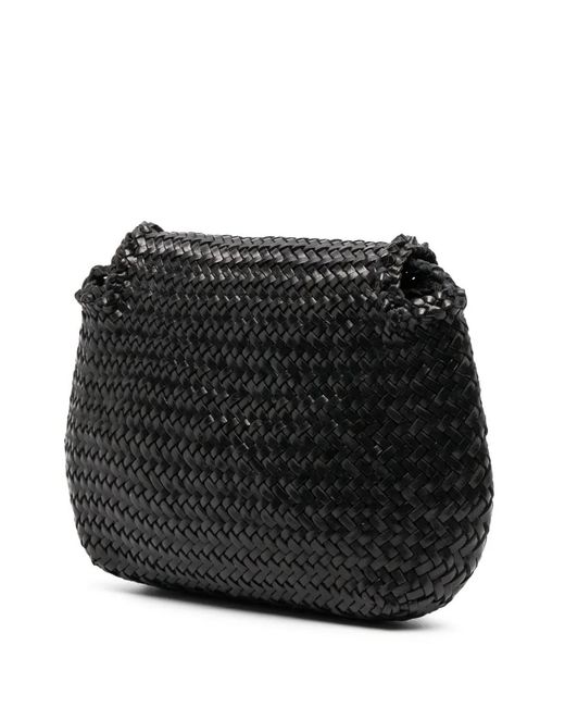 Dragon Diffusion Black Mini City Woven Crossbody Bag