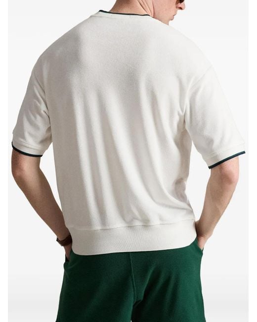 Polo Ralph Lauren White Relaxed Terry Short-Sleeve Sweatshirt for men