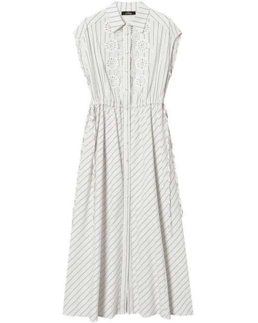 Twinset Maxi-Jurk Met Macramé Detail in het White