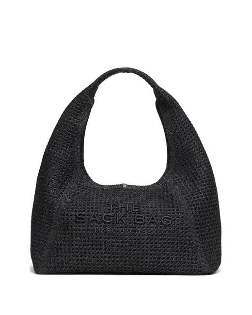 Marc Jacobs Black Tote Bag Crochet Knit