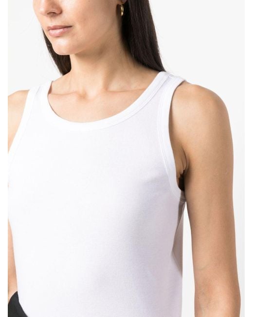 The Row White Frankie Top In Organic Cotton
