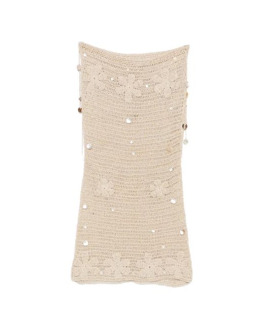Asta Resort Natural Charlotte Crochet Maxi Skirt